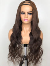 Load image into Gallery viewer, Brown Luxury U Part Wig