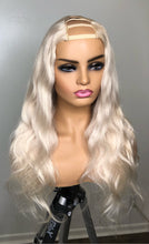 Load image into Gallery viewer, Platinum Blonde Luxury U Part Wig