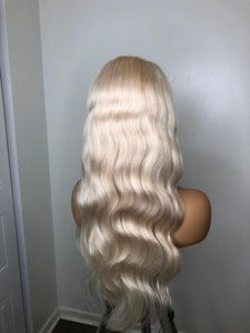 Luxury Platinum Blonde U Part Wig