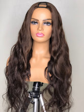 Load image into Gallery viewer, Dark Brown Luxury U Part Wig